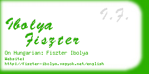 ibolya fiszter business card